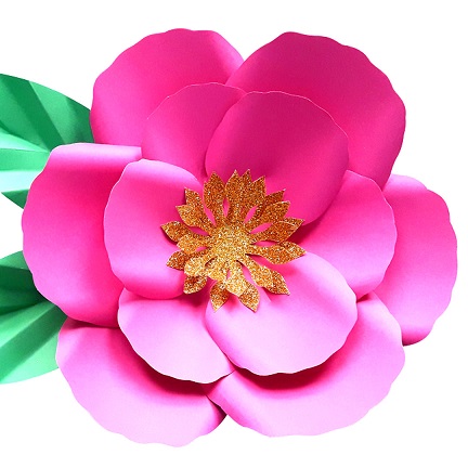 Flor de papel Molde Gratis