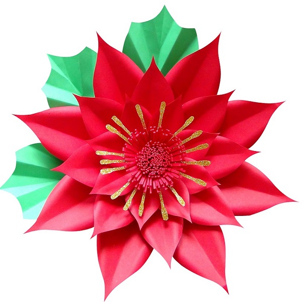 Moldes gratis de flores de Navidad