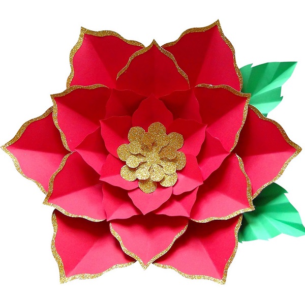 Moldes gratis de flores de Navidad 1