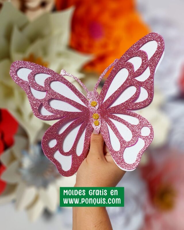 mariposa rosa