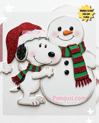 snoopy con nieve